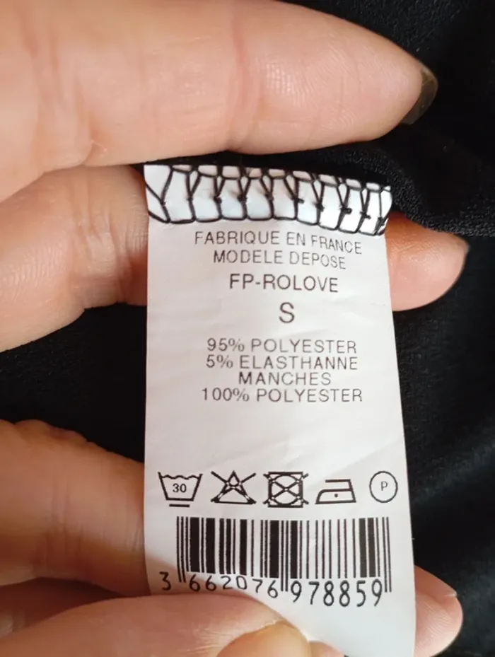 Robe noire Camille de Paris manches à pois taille 36 - photo numéro 5