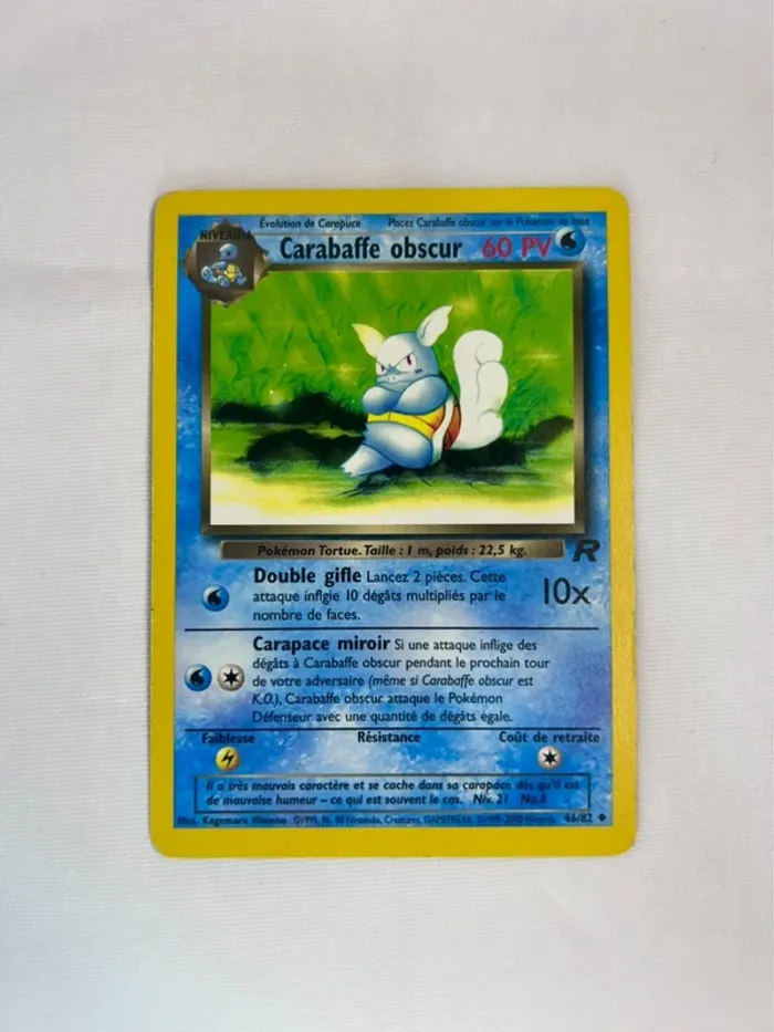 Carabaffe obscur 46/82 – Carte Pokémon Française - photo numéro 1