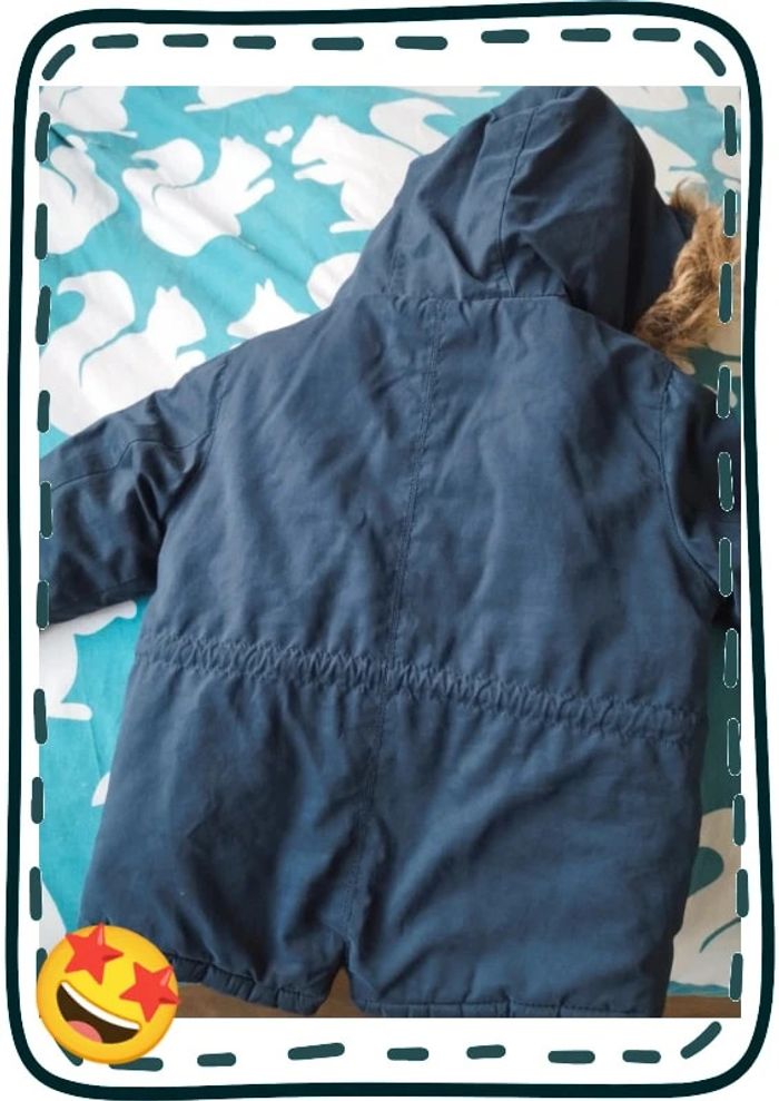 Manteau bébé Kiabi 24 mois mixte bleu marine - photo numéro 6