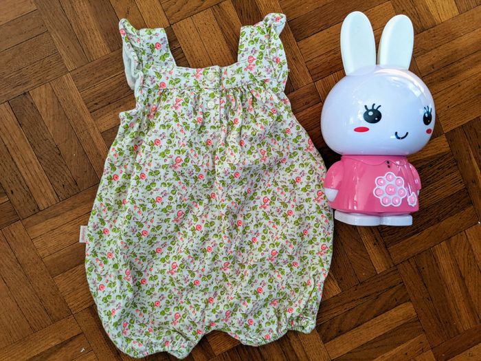 Barboteuse combicourt combishort salopette fleurie imprimé Liberty BabyGap 3 mois neuf - photo numéro 4