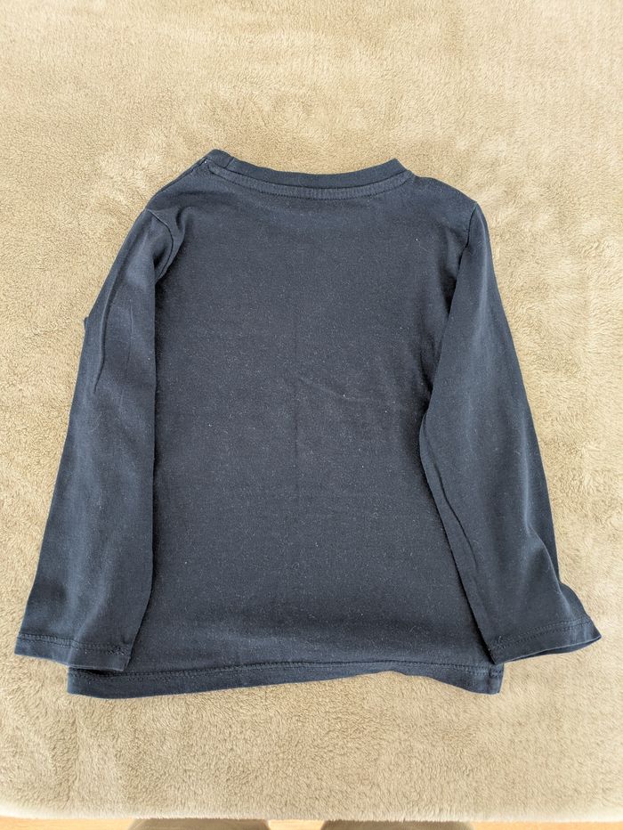 T-shirt Manches Longues Bleu Marine - photo numéro 3