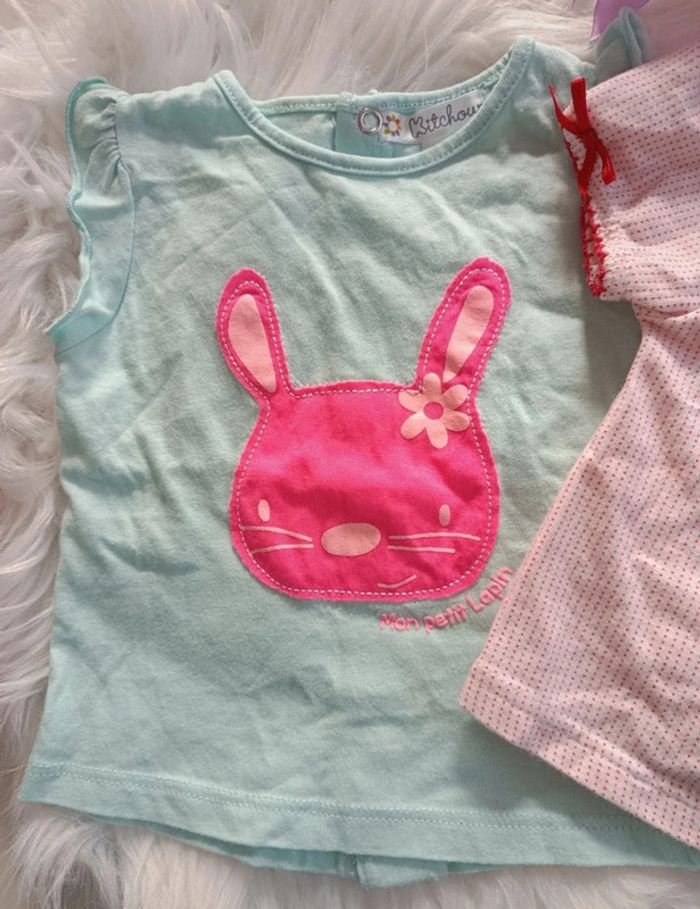 Lot tee-shirt manches courtes bébé fille - photo numéro 4