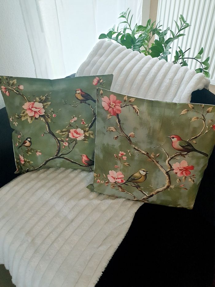 Housses coussin 45x45 (x2) bohème coloré – canapé salon - photo numéro 1