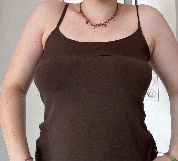 Débardeur marron Un Deux Trois – Taille 38/40 – Excellent état - photo numéro 2