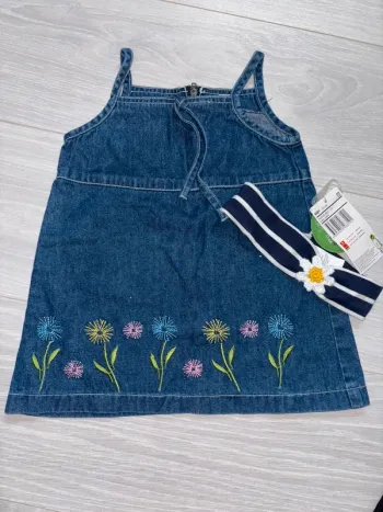 Robe jean + bandeau neuf