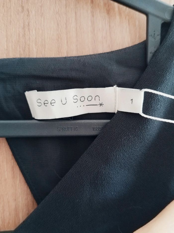 Magnifique Robe noire See U Soon taille 1 neuve avec etiquette - photo numéro 5