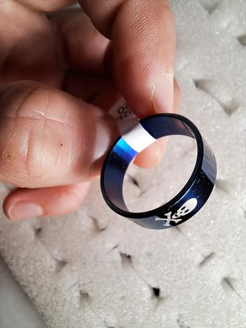 Bague acier inoxydable motifs