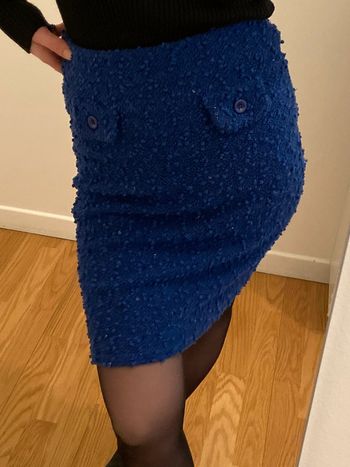 Jupe paillettes bleue