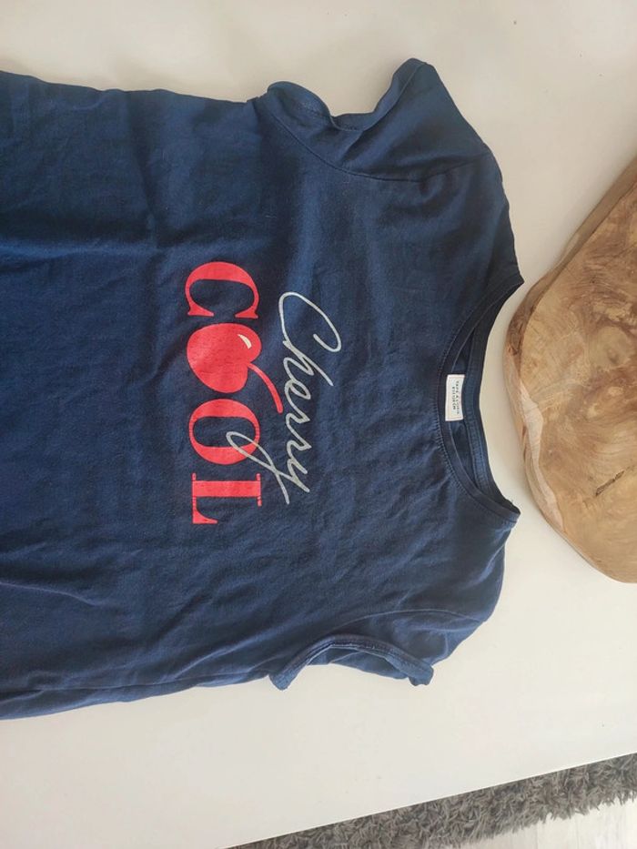 T-shirt bleu manche courte - photo numéro 2