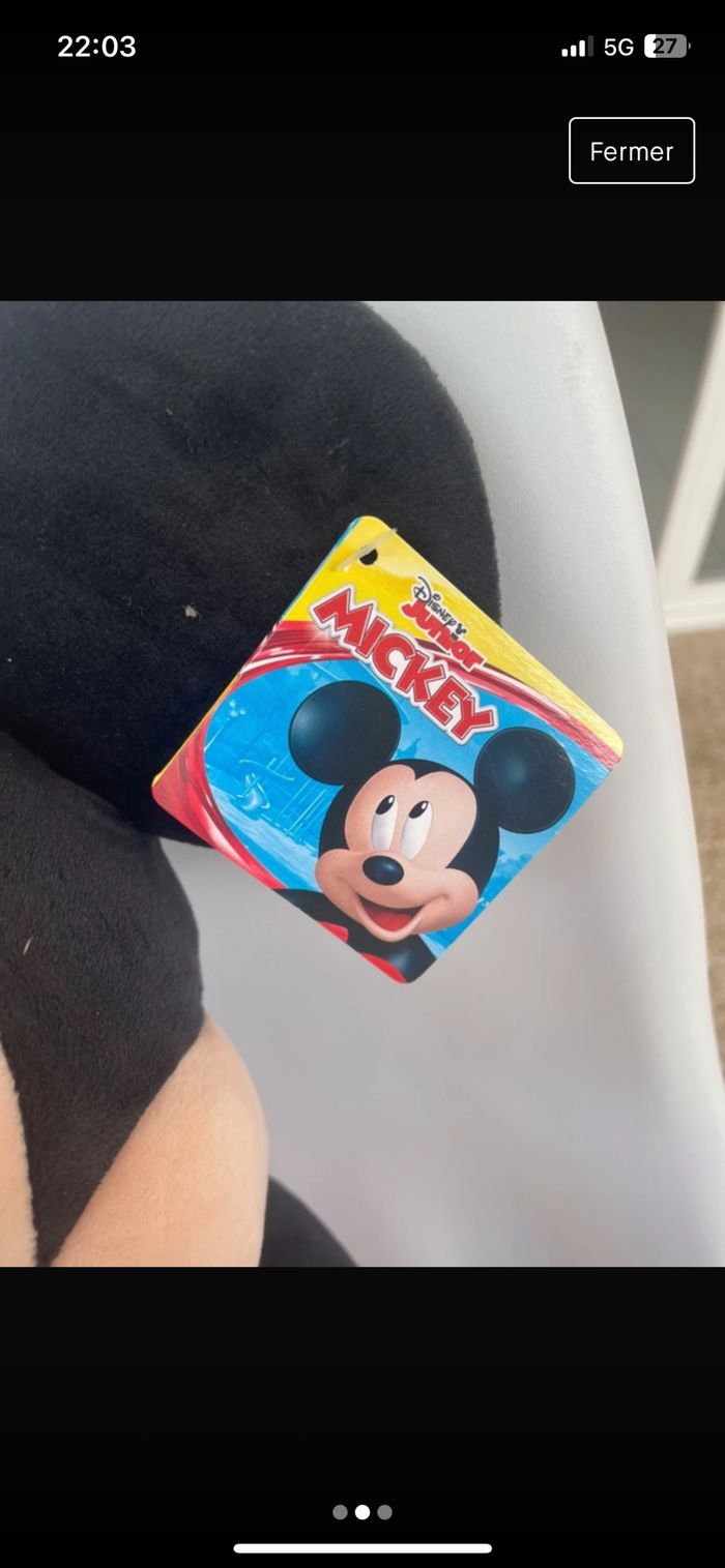 Peluche Mickey - photo numéro 2