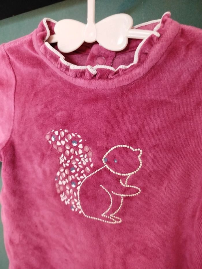 Pyjama velours Obaïbi - 3 mois - photo numéro 2