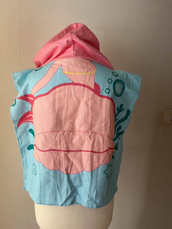 Cape de bain, serviette à capuche sirène - photo numéro 5