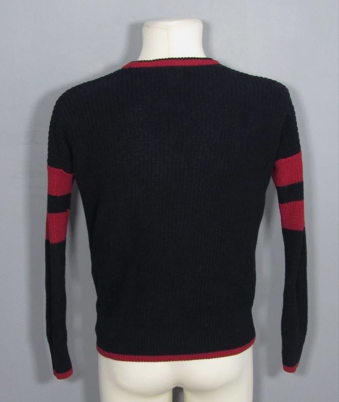 Pull superdry bleu foncé et rouge, taille S adulte mixte. - photo numéro 2