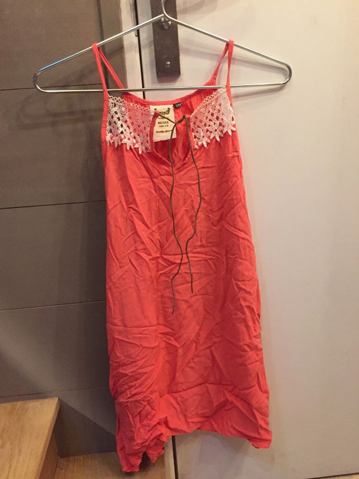 Robe saumon corail femme