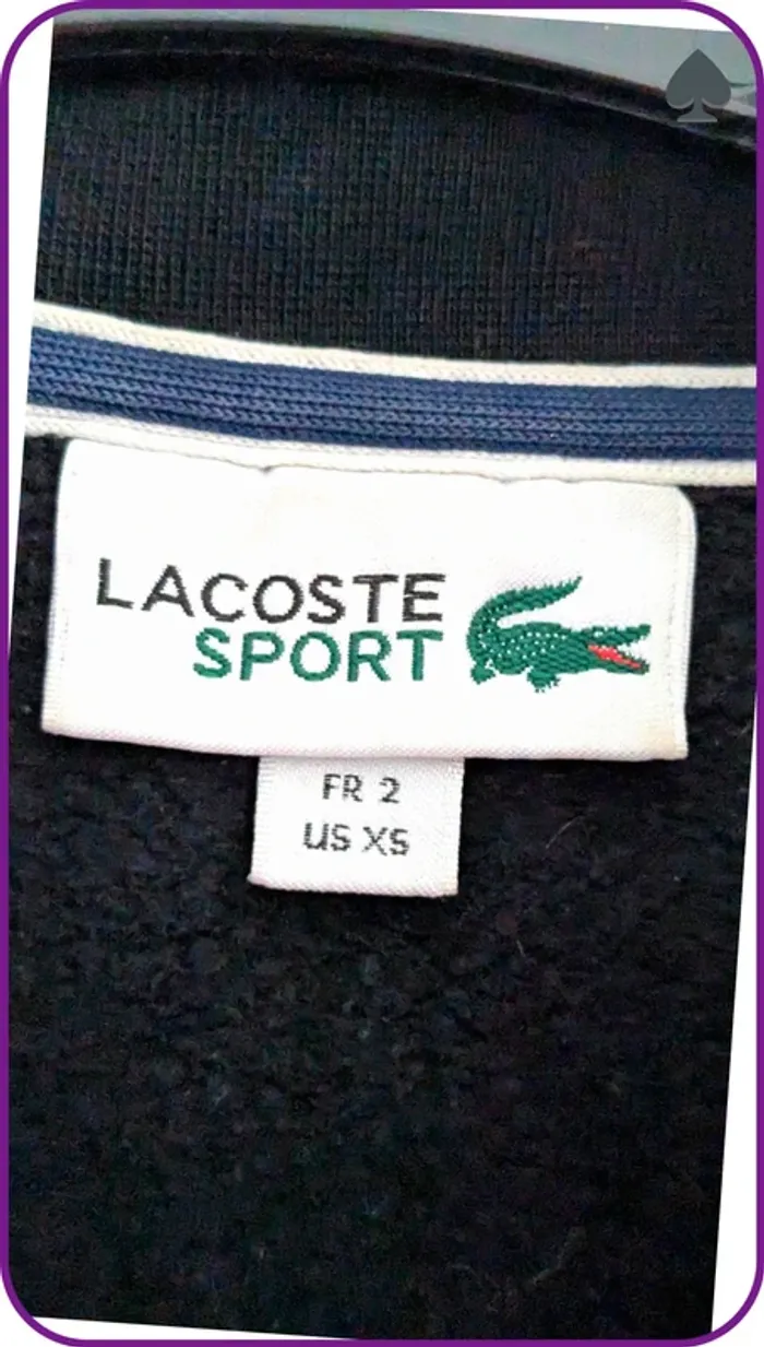 Sweat zippé homme Lacoste XS - photo numéro 5