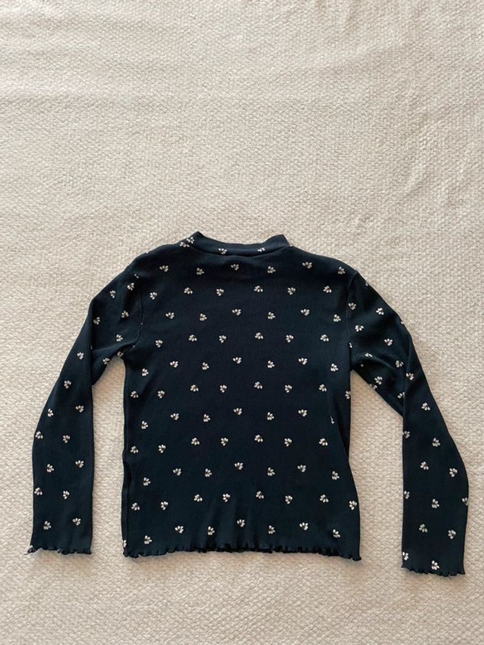 T-shirt manches longues bleu marine fille 8 ans - photo numéro 4