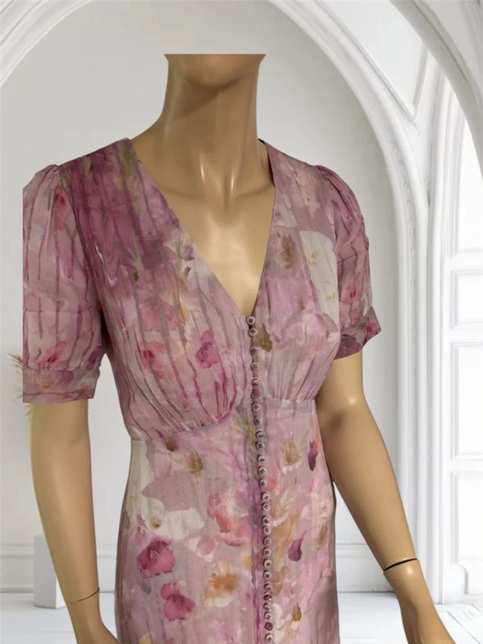 Robe The Kooples neuve - Taille 1 - Imprimé fleuri romantique - photo numéro 4