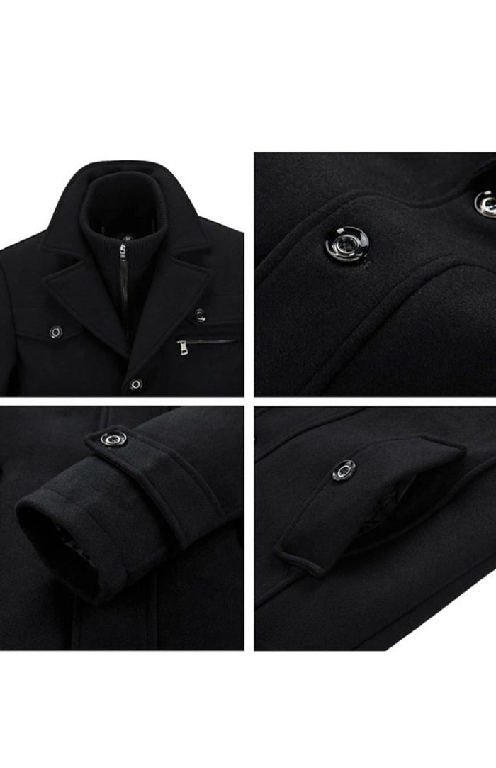 Kudoro manteau mi-long noir homme * taille XXL * - photo numéro 11
