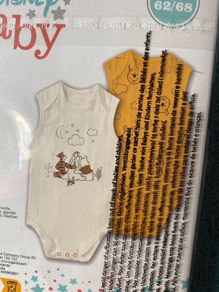 Lot de 2 body disney baby 62/68 Winnie l’ourson sans manche - photo numéro 4