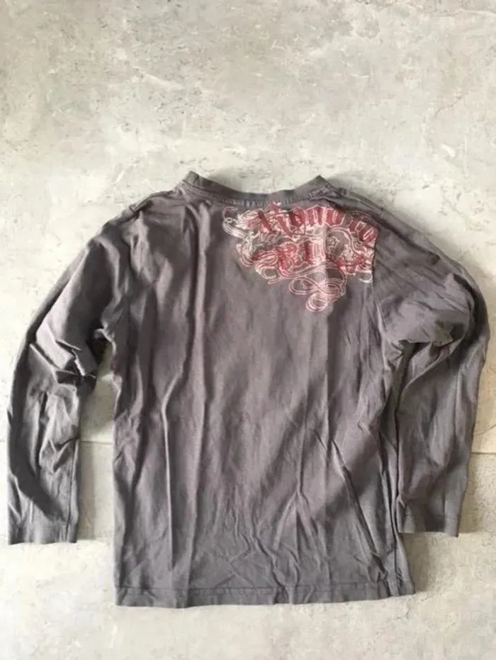 T-shirt Manches Longues Moto – Garçon 10 ans – Parfait État - photo numéro 3