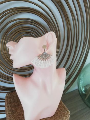 Boucles d'oreilles blanches Promod