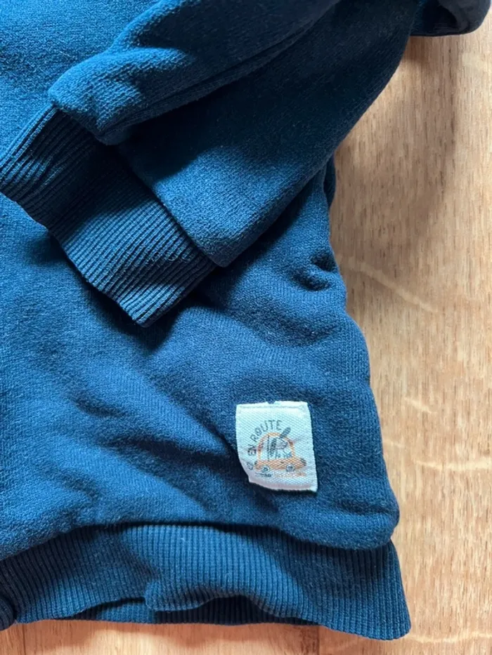 Gilet zippé bleu marine Kiabi 24M - photo numéro 2