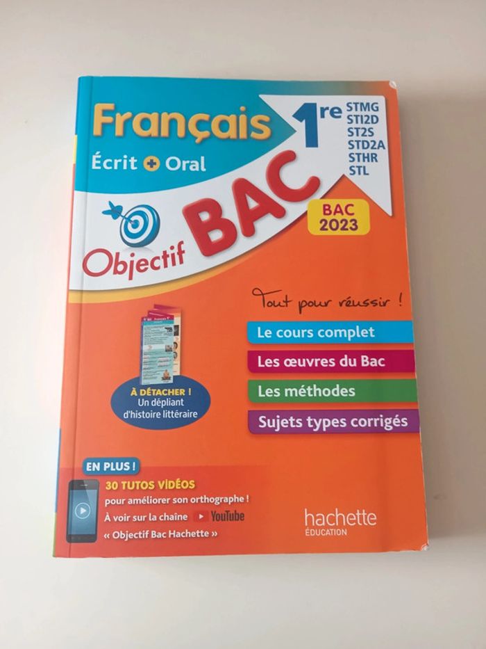 livre objectif bac français technologique
