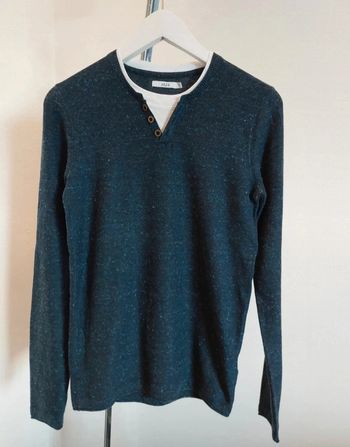 Pull homme bleu chiné XS Jules