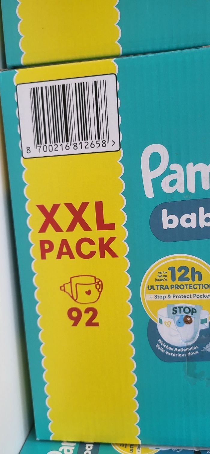 lots 2 cartons pampers baby-dry taille 6 (92+92) - photo numéro 3