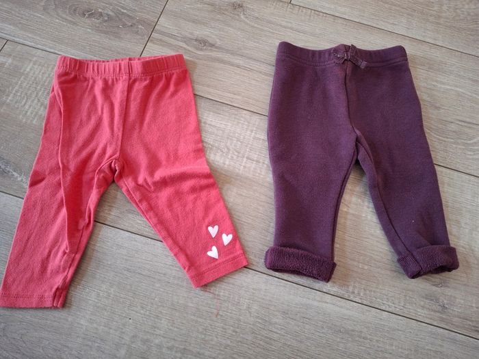 Lot 2 leggins fille 6 mois