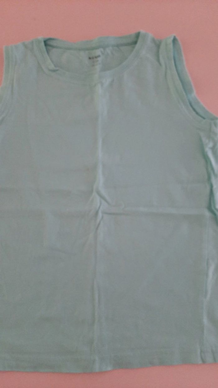 Débardeur garçon 10 ans vert d d'eau