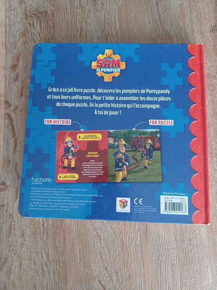 livre puzzle sam le pompier - photo numéro 2