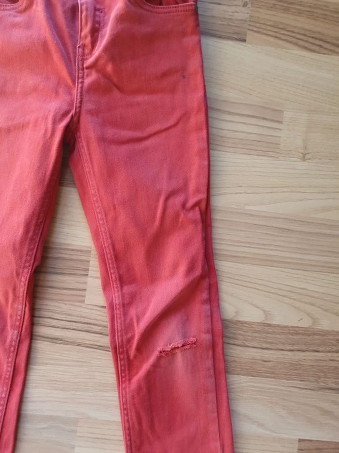 Jean slim verbaudet rouge 8 ans - photo numéro 3