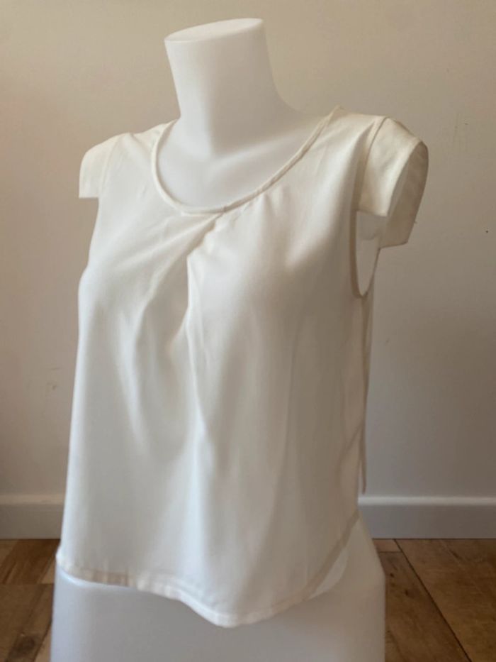 Top blanc court et léger