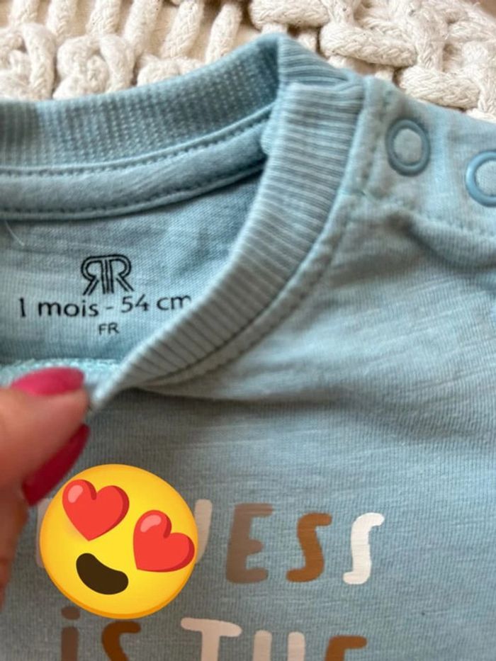 T-shirt bébé garçon neuf la redoute 1 mois - photo numéro 2
