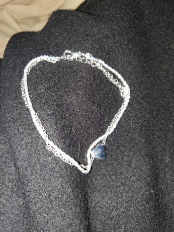 Bracelet de cheville couleur argenté
