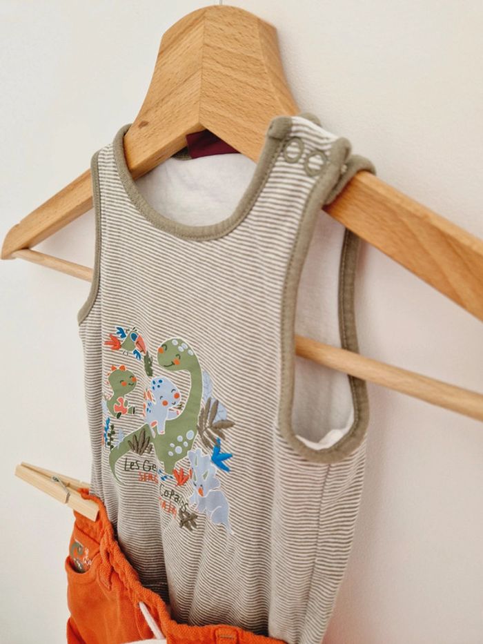 Ensemble short body t-shirt Sergent Major 👶 - photo numéro 2