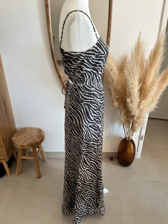 Robe longue à imprimé zébré dos nu IRO - photo numéro 6