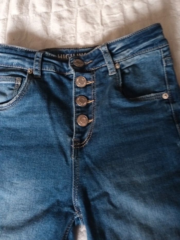 Jean skinny fit taille haute fille 10 ans page one young neuf - photo numéro 2