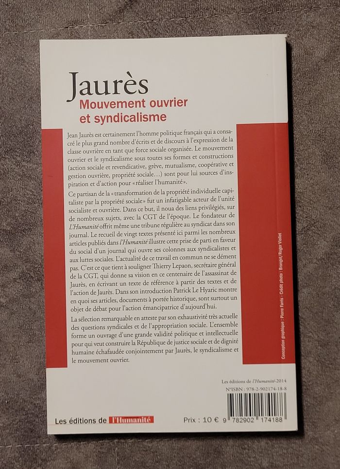 Mouvement ouvrier et syndicalisme - Vingt articles de Jean Jaurès parus dans l'Humanité. Jean Jaurès - photo numéro 2