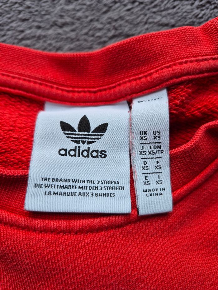 Sweat pull adidas -orange -taille xs- bon état - photo numéro 4