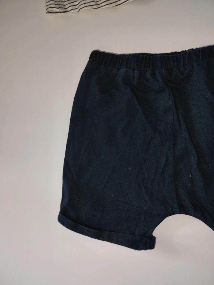 Ensemble short bleu et blanc - photo numéro 4