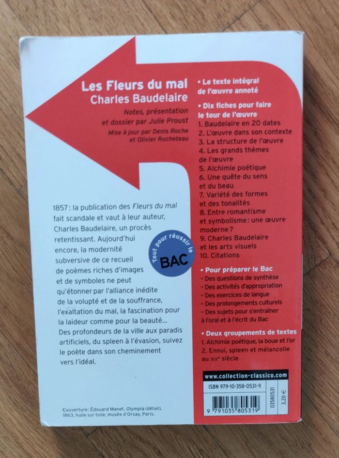 Livre Les fleurs du mal - Charles Baudelaire - photo numéro 2