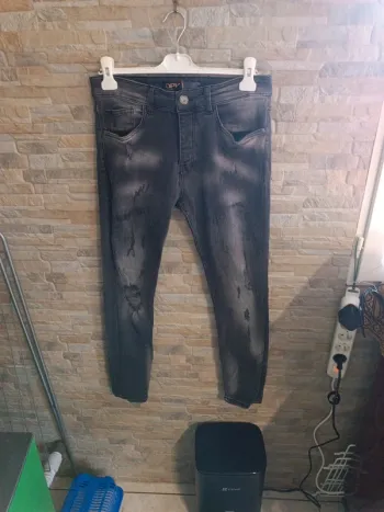 Jean troué anthracite DPV - M