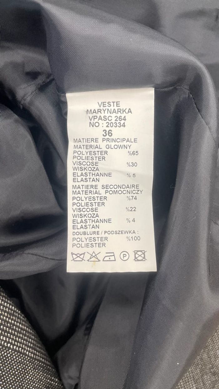 Blazer gris Jacqueline Riu taille 36 - photo numéro 4