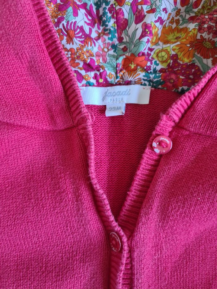 Gilet rouge liberty - Jacadi - 23 mois - photo numéro 2