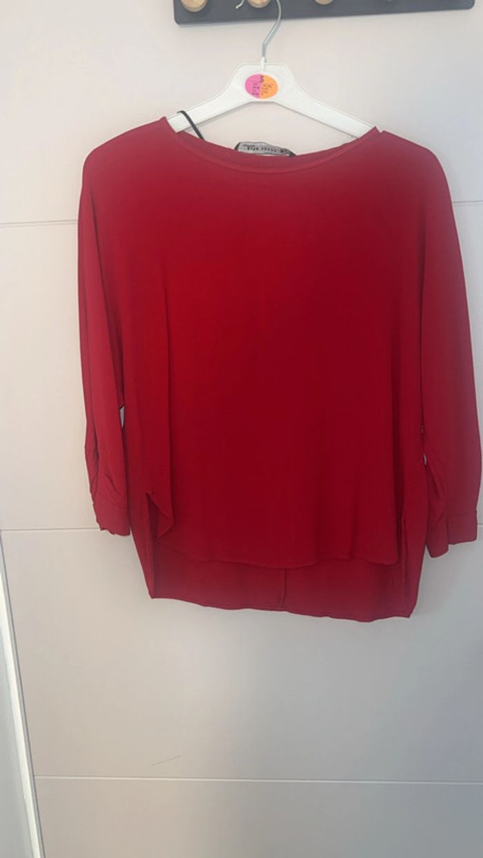 Blouse légère bordeaux Zara – Taille S