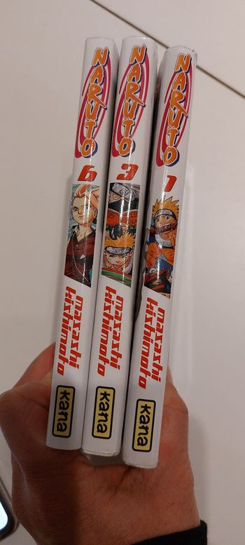 Lot de 3 tome de naruto 1 3 6