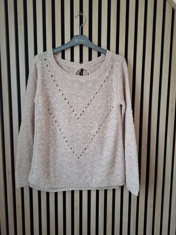 Pull romantique rose pâle T 38
