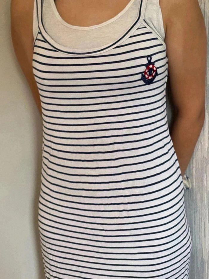 Robe marinière avec brassière taille 38 marque camaïeu• - photo numéro 2